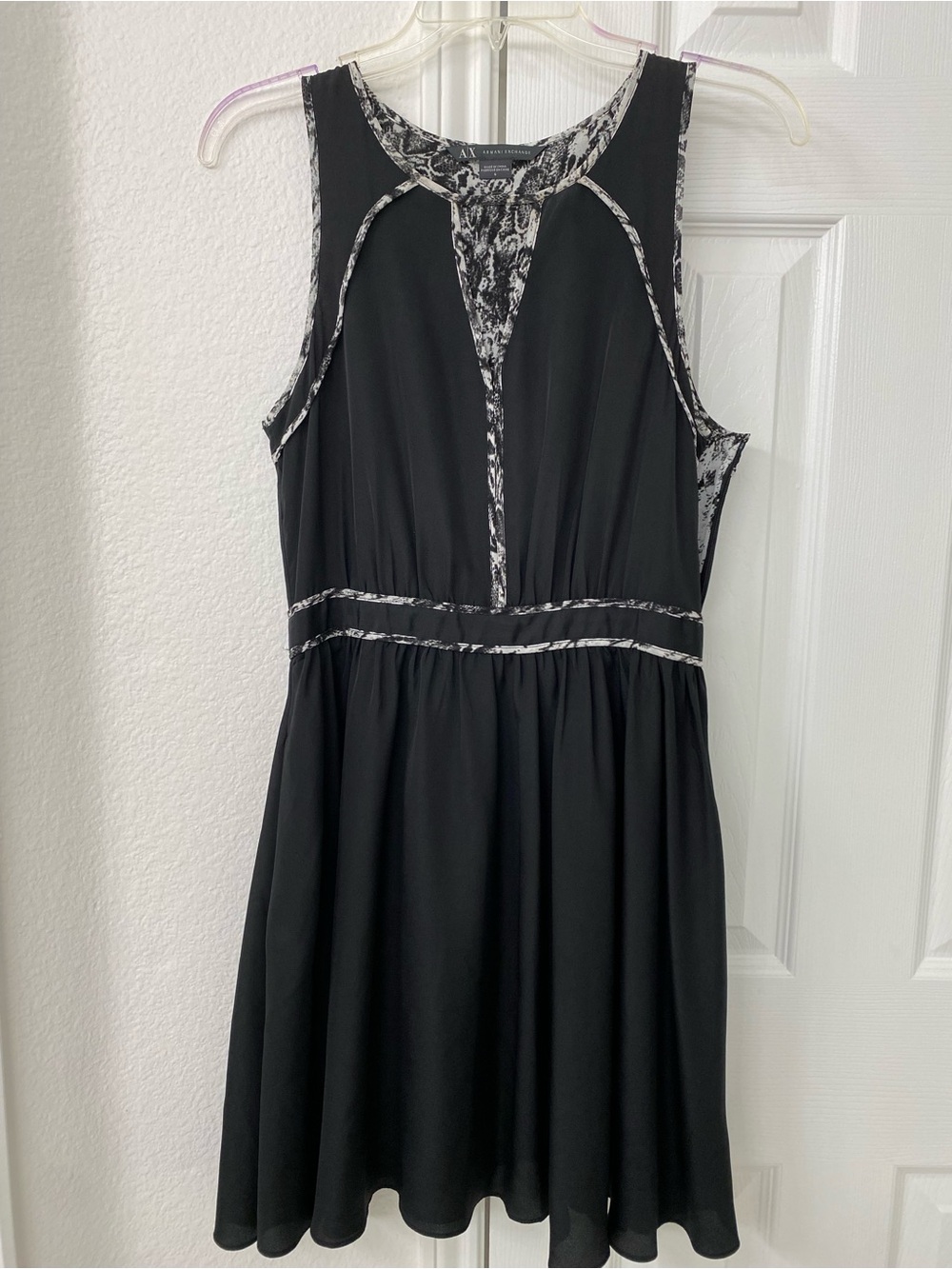 Armani Exchange Black and Grey Reversed Dress